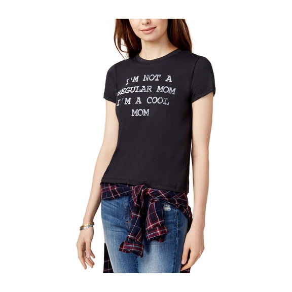 Prince Peter Womens I'm Not A Regular Mom Graphic T-Shirt, Black, X-Small