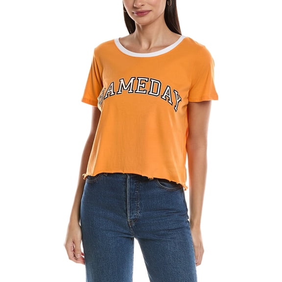 Prince Peter womens Gameday Tennessee Oversized Crop T-Shirt, m, Orange