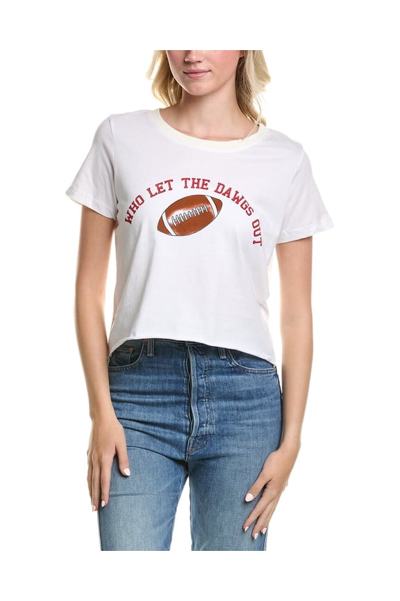 Prince Peter womens Graphic Boyfriend Crop T-Shirt, xs, White