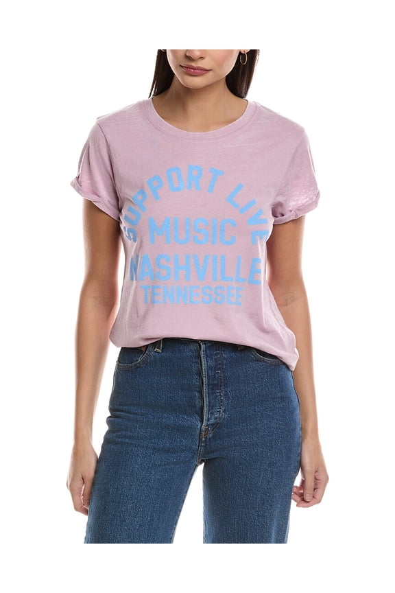 Prince Peter womens Support Live Music Nashville T-Shirt, xs, Purple