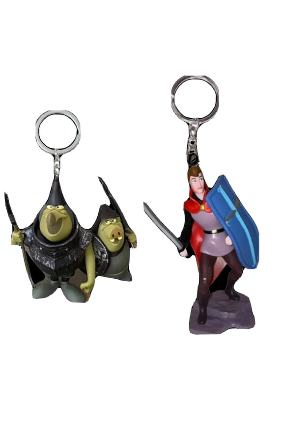 Prince Philip & Goons Guards Key Ring Keychain Figure Maleficent Sleeping Beauty