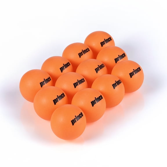 Prince Ping Pong Balls 12 Pack, Orange Table Tennis Balls, Durable Practice Balls for Training, Recreational Play, Indoor Games, Clubs & Game Rooms