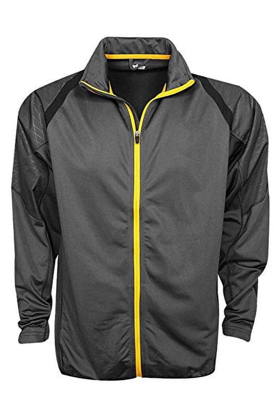 - Poly Tricot Full Zip Jacket Flint/Black Size XXL