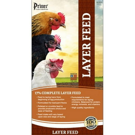 Prince Premium Feed  40 lbs Complete Layer 17 Percent Mini Pellet Food