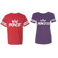 thumbnail image 1 of Prince & Princess Matching Couple Cotton Jerseys (Men Red / Women Purple) (Men XL / Women XXL), 1 of 3
