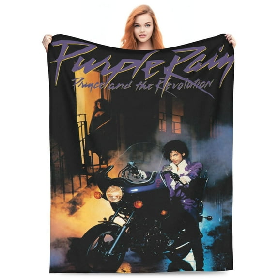 Prince 'Purple Rain' Flannel Blanket Funny Ultra-Soft Micro Warm Throw Blanket Fleece Blanket Interesting Gift 80"X60"