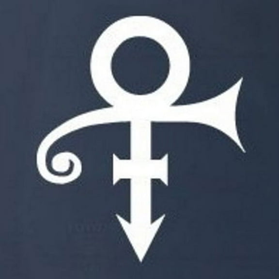 Prince Symbol Vinyl Cut Decal With No Background | 5 Inch White Decal | Car Truck Van Wall Laptop Cup