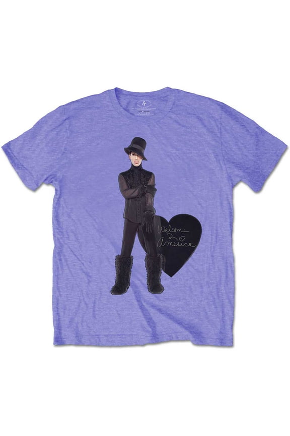 Prince Unisex T-Shirt Heart Purple (Large)