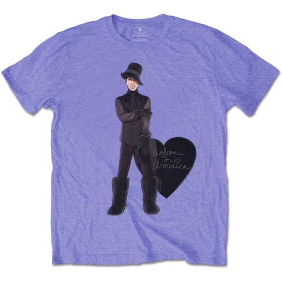 Prince Unisex T-Shirt Heart Purple (XX-Large)