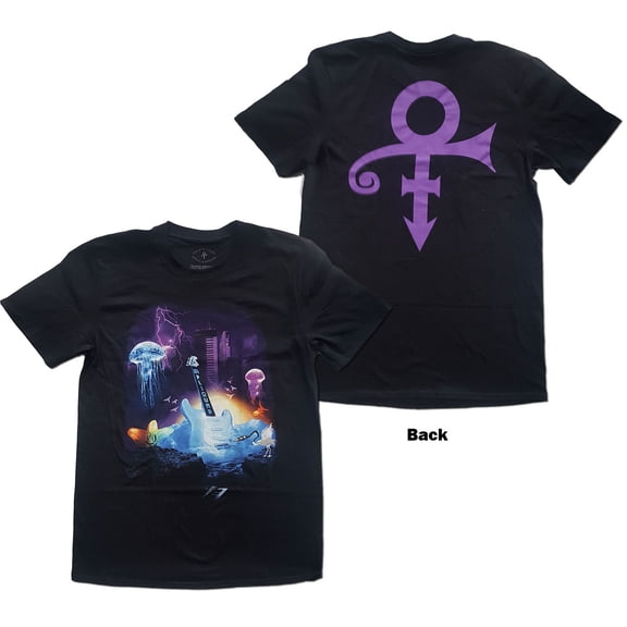 Prince Unisex T-Shirt Lotus Flower (Back Print) (Large)