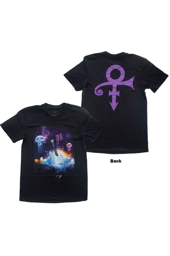 Prince Unisex T-Shirt Lotus Flower (Back Print) (XX-Large)