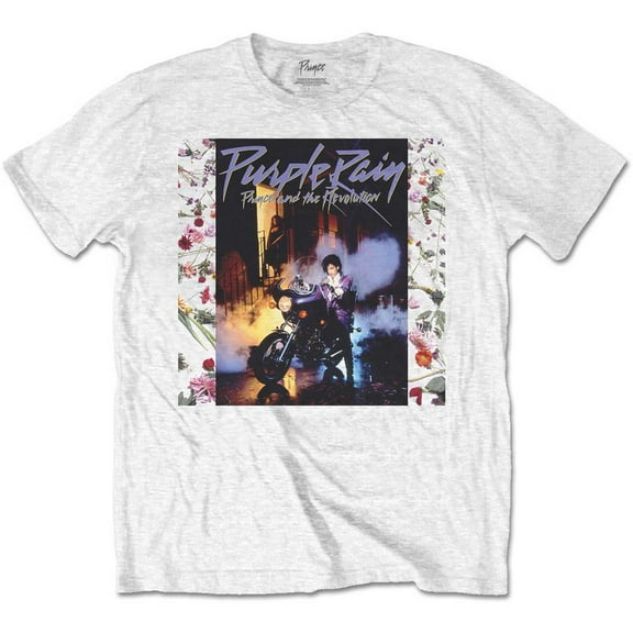 Prince Unisex T-Shirt Purple Rain Album (Large)