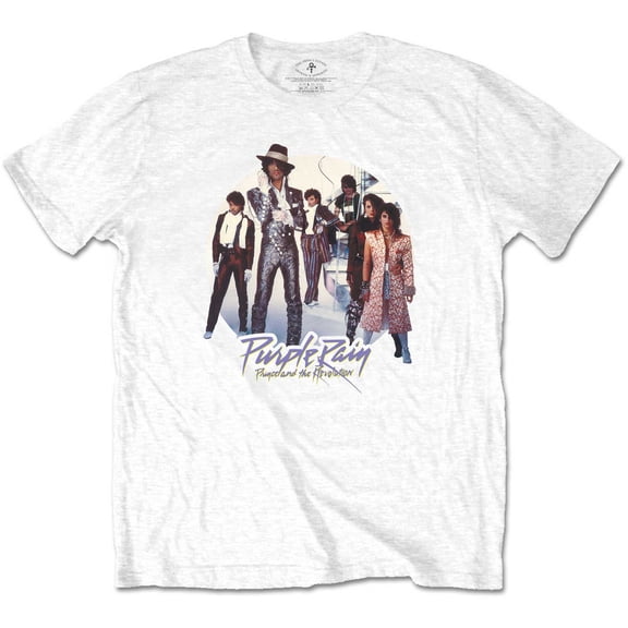 Prince Unisex T-Shirt Purple Rain Circle (Medium)