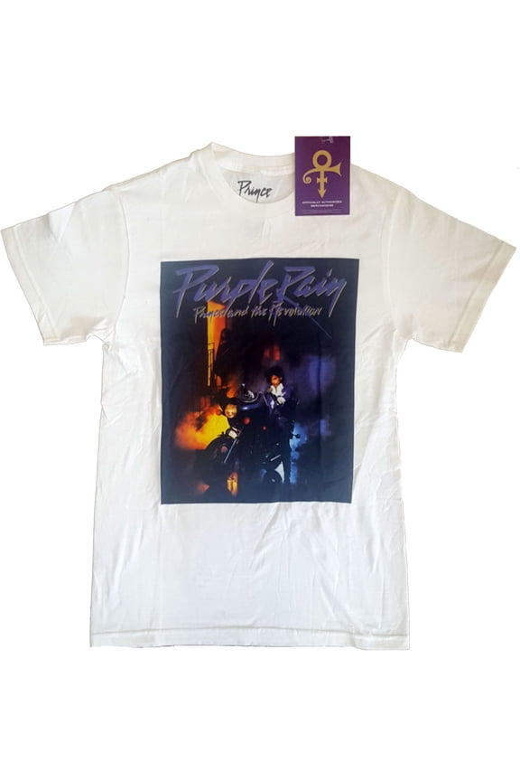 Prince Unisex T-Shirt Purple Rain Square (Large)
