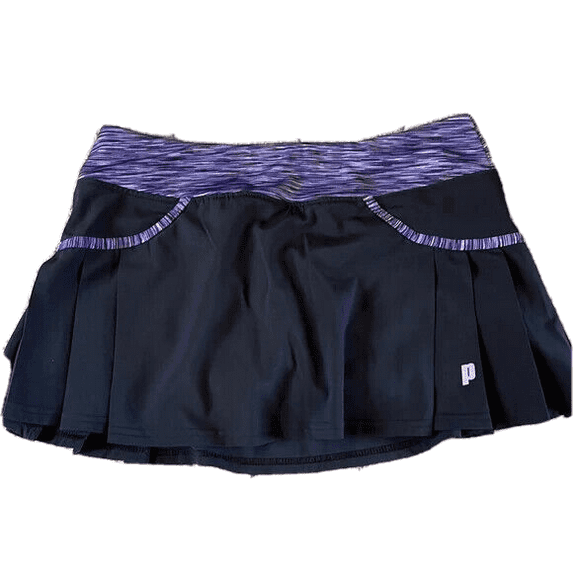 Prince Women's Stretch-Woven Tennis Skort - Black/Purple, X-Small
