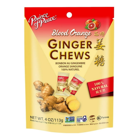 Prince of Peace Blood Orange Ginger Chews, 4 Oz, 6 Pack