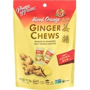 Prince of Peace Blood Orange Ginger Chews, 4 oz. – Candied Ginger – Candy Pack – Ginger Chews Candy – Natural Candy