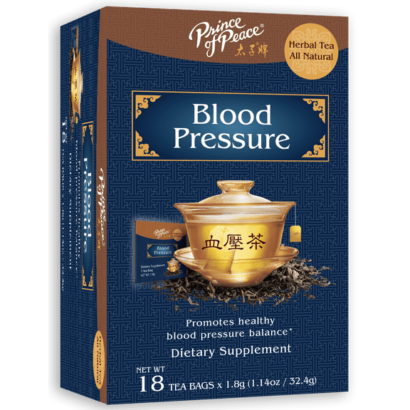 Prince of Peace Blood Pressure Herbal Tea, 18 Count Box, All Natural, Dietary Supplement