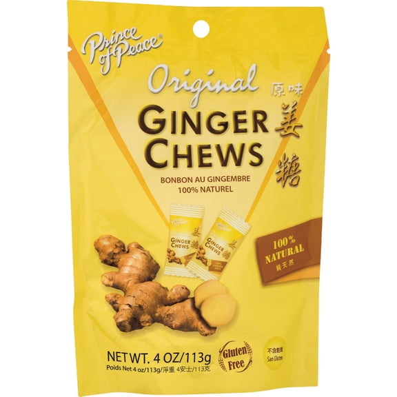 Prince of Peace Ginger Chews Candy - Pack of 12