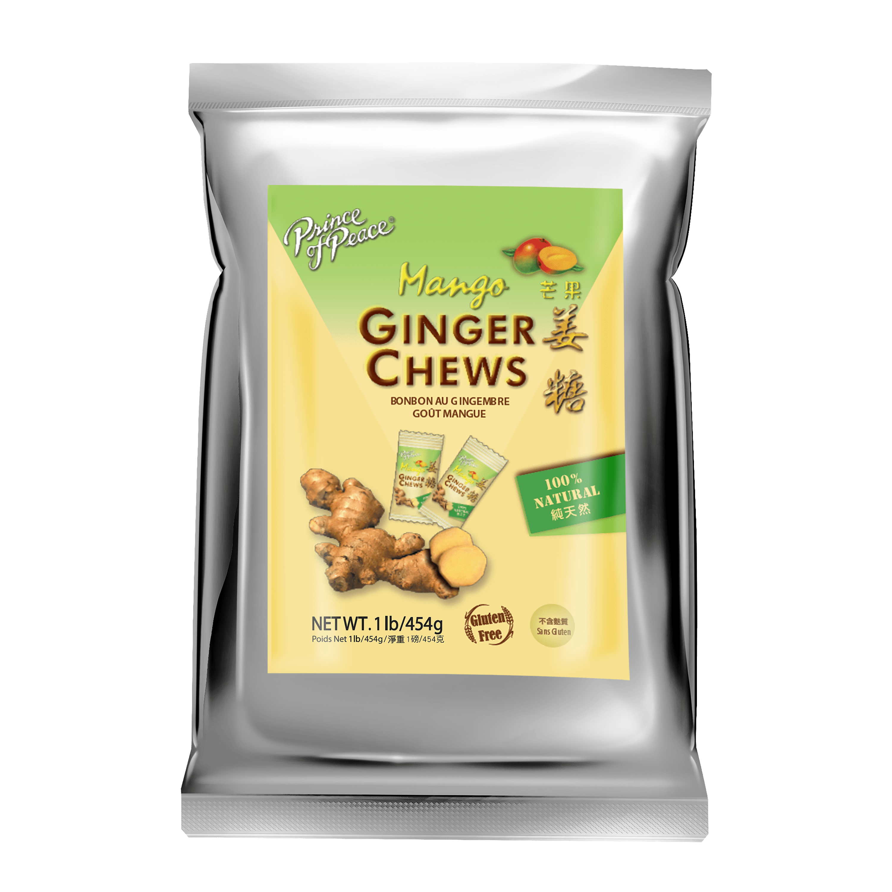Prince of Peace Ginger Chews with Mango, 1 lb. Candied Ginger Mango