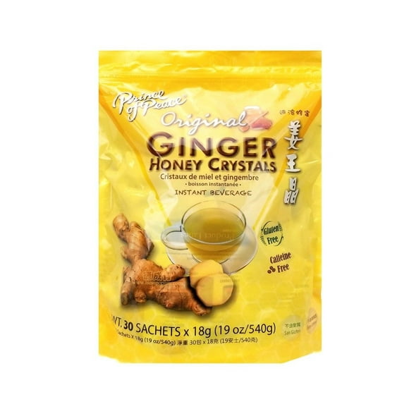Prince of Peace Instant Ginger Honey Crystals, 30 ct Bags - 18 g Sachets