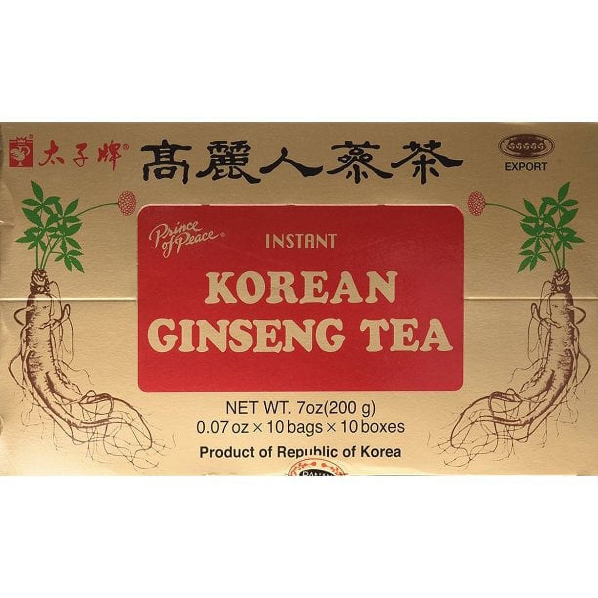 Prince of Peace Korean Ginseng tea 10 bags x 10 boxes (2 pack)