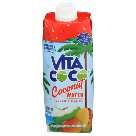 (Pack of 12) Vita Coco Coconut Water Mango Peach Reusable 17 fl oz
