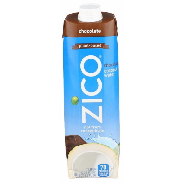 Pack of 12) ZICO Coconut Water Chocolate 33.8 fl oz - Walmart.com