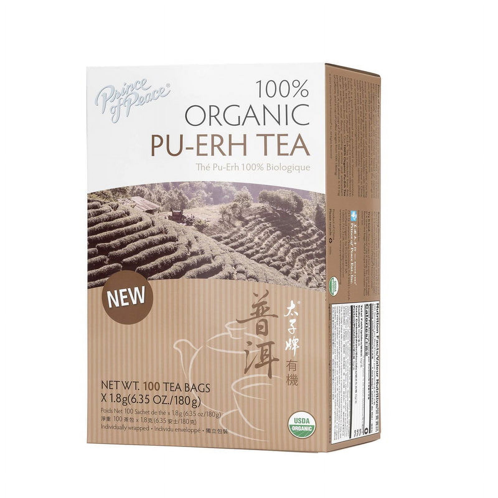 Prince Of Peace Organic Pu Erh Tea 100 Tea Bags 1 Pack Prince Of 