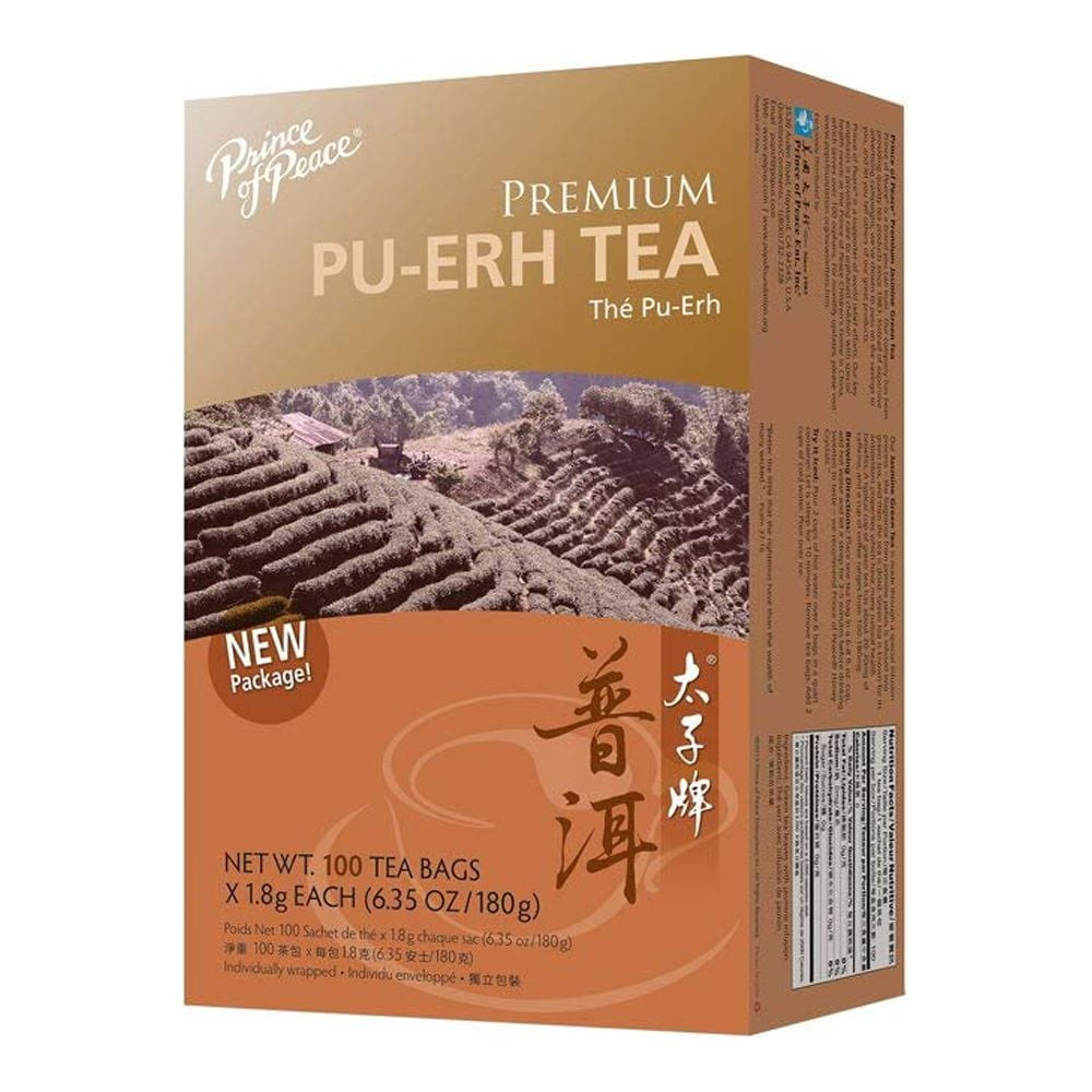 Prince of Peace Premium PuErh Tea, 4 Pack 100 Tea Bags Each Prince