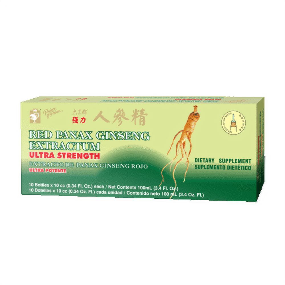 Prince of Peace Red Panax Ginseng Extractum Ultra Strength Mental Clarity Energy Boosting, 10 Bottles, 0.34 fl. oz.