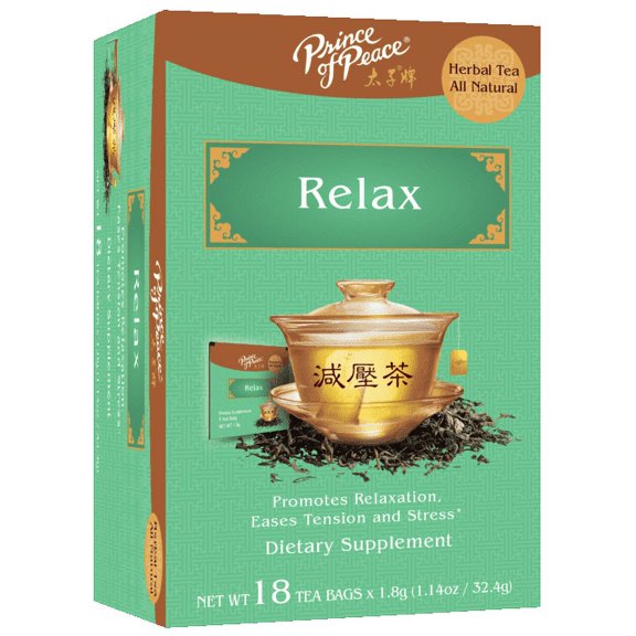Prince of Peace Relaxation Tea, 18 Bags - Chinese Herbal Tea for Stress