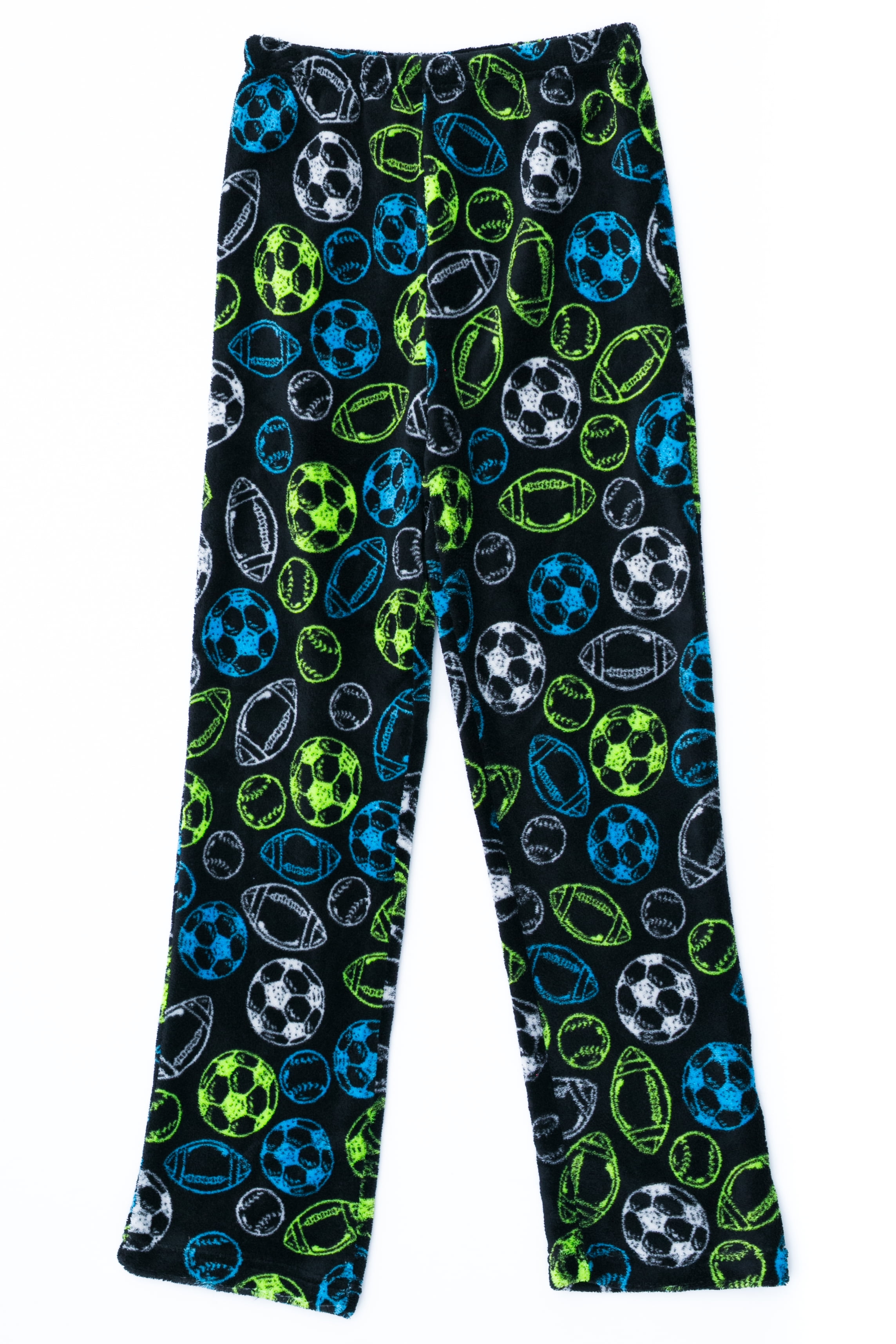 Prince of Sleep Boys Plush Fleece Pajama Pants Warm and Cozy Sleepwear Black Neon Sports Boys 7 Walmart