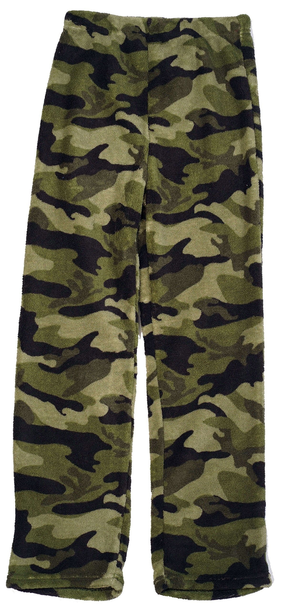 Prince of Sleep Boys' Plush Fleece Pajama Pants - Warm and Cozy Sleepwear  (Green Camouflage, 7 Years) 