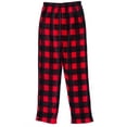 thumbnail image 1 of Prince of Sleep Boys' Plush Fleece Pajama Pants - Warm and Cozy Sleepwear (Red - Buffalo Plaid, 10-12 Years), 1 of 2