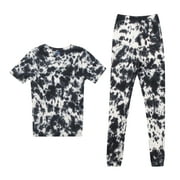 Prince of Sleep Pajamas for Boys Snug-Fit Cotton Boys PJ Set Short Sleeve Tee & Jogger Pant (White - Spaceman Rocket Short Sleeve With Pant, 5-6 Years)