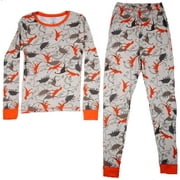 Prince of Sleep Cotton Pajamas for Boys (Beige - Dinosaur, Boys 14-16)