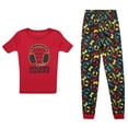 thumbnail image 1 of Prince of Sleep Pajamas for Boys Snug-Fit Cotton Boys PJ Set Short Sleeve Tee & Jogger Pant, 1 of 1