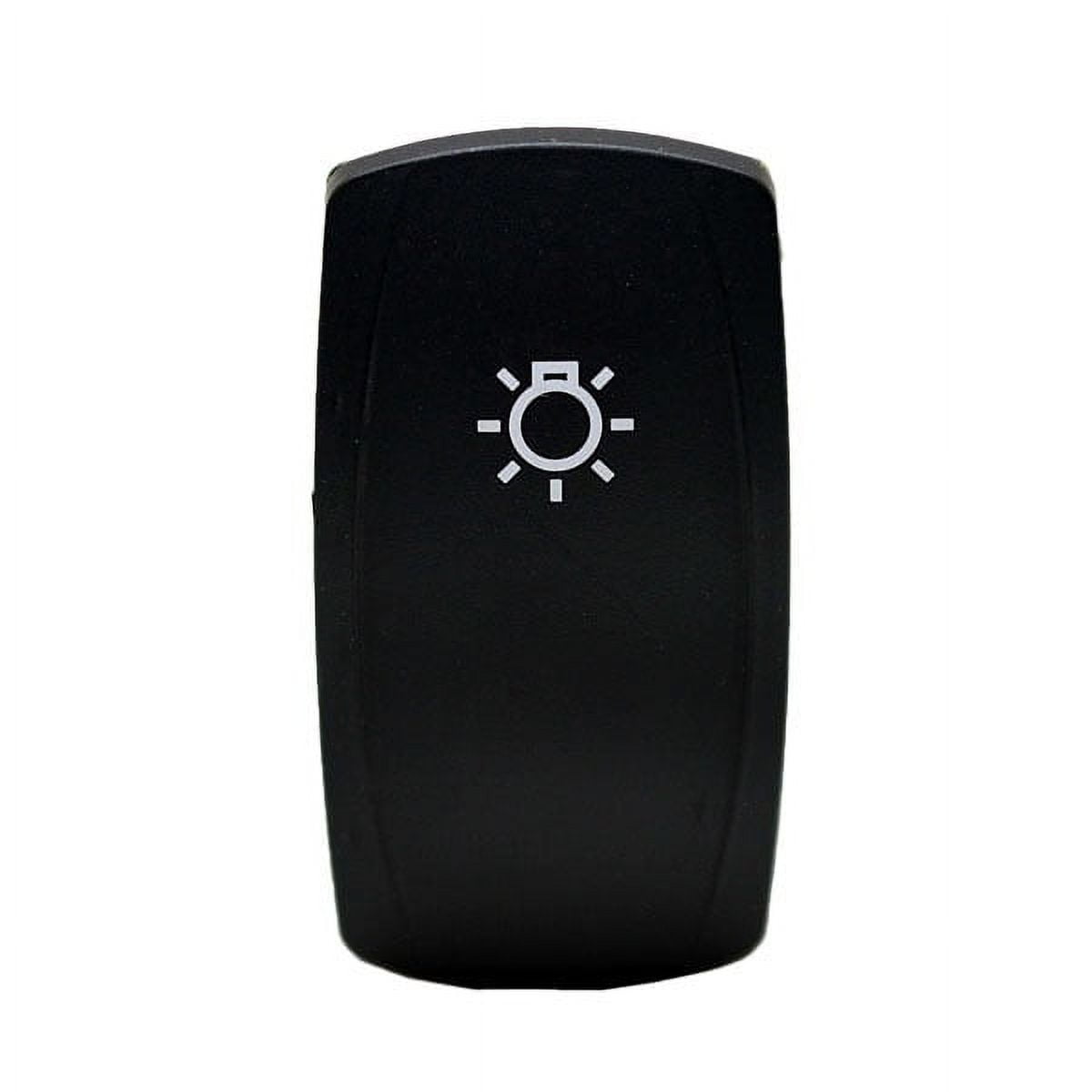 PrinceCraft Carling Marine 20 Amp 12V Black Boat On/Off Courtesy Rocker Switch