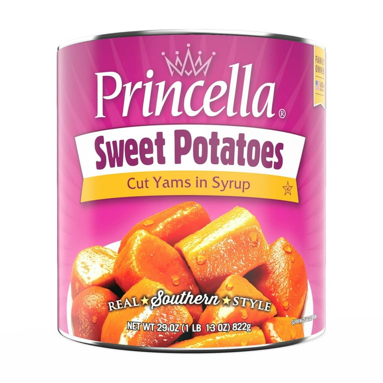 Princella Fancy Cut Sweet Potatoes in Light Syrup, Ready to Eat
