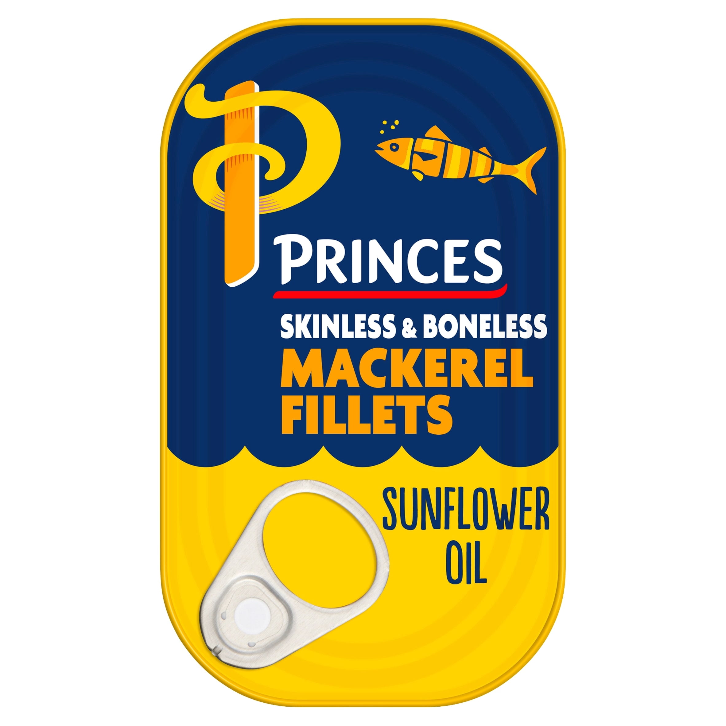 Princes Mackerel Fillets Sunflower Oil 125G, Imported from Britain