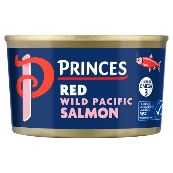 Princes Red Wild Pacific Salmon 213g, Imported from Britain