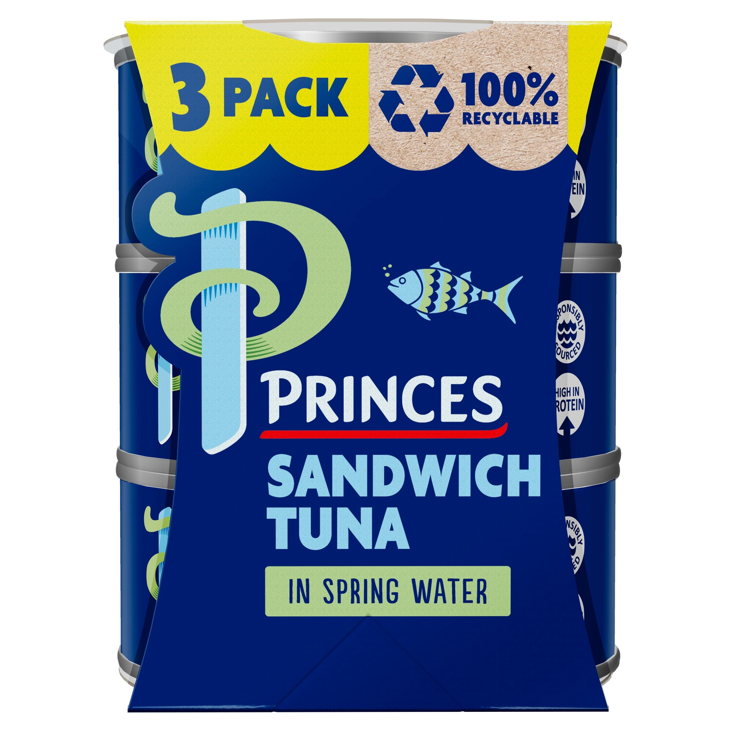 Princes Sandwich Tuna in Spring Water 3 x 140g, Imported from Britain