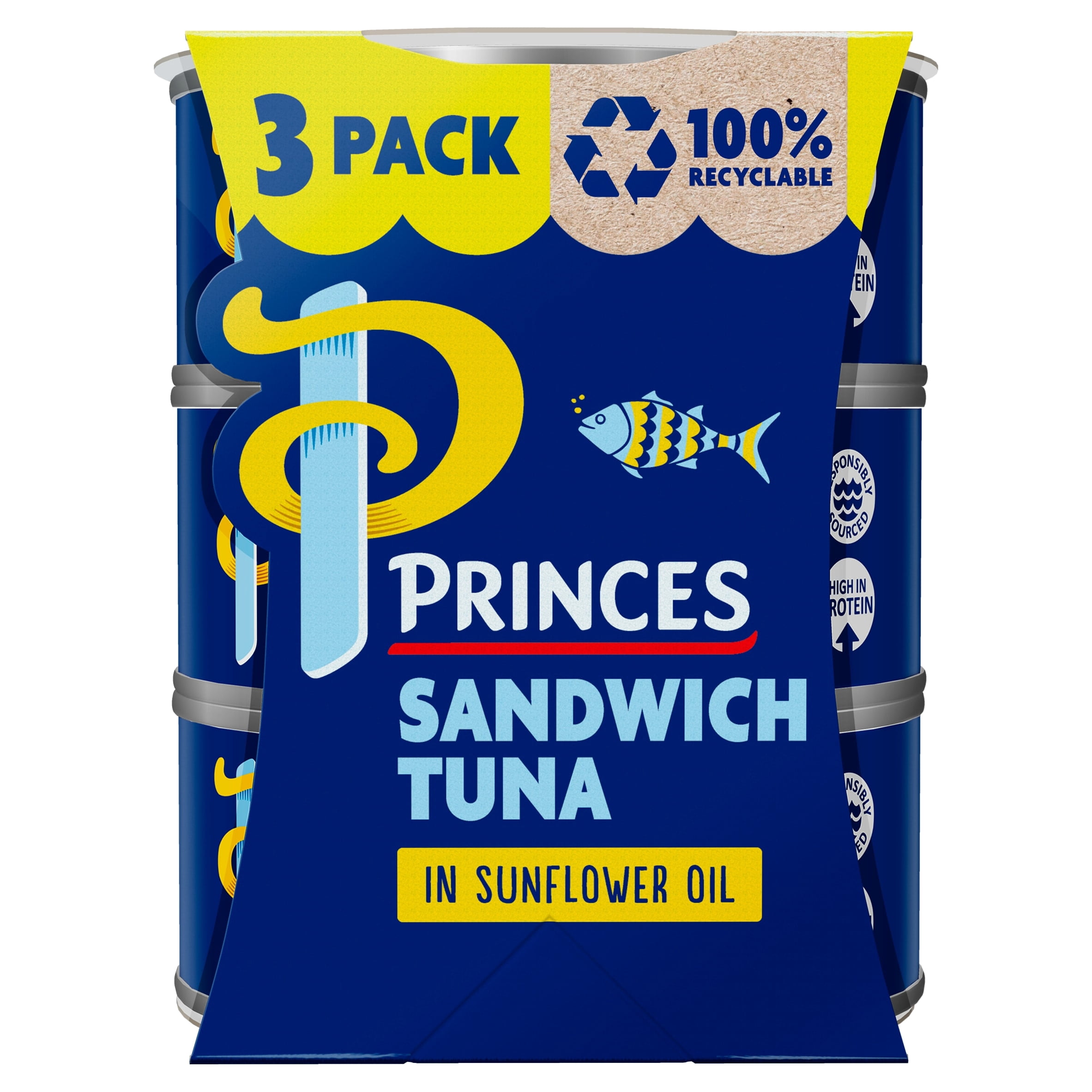 Princes Sandwich Tuna in Sunflower Oil 3 x 140g, Imported from Britain