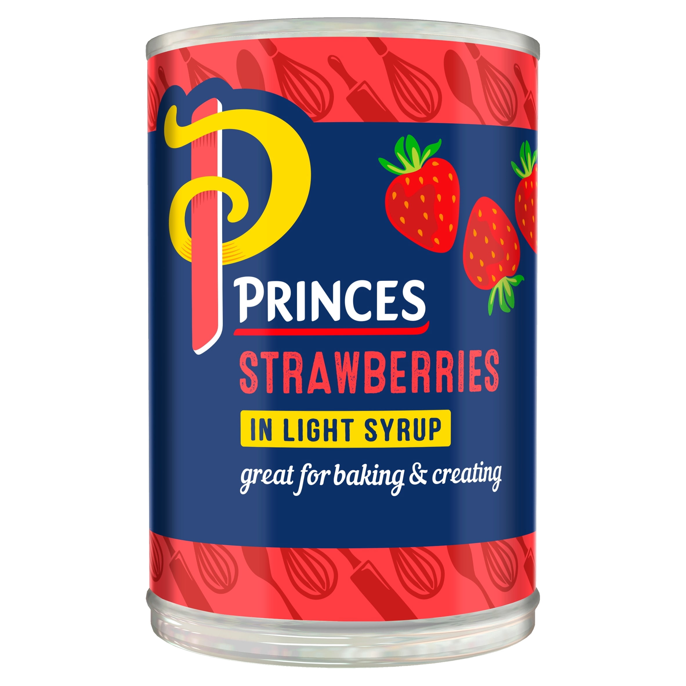 Princes Strawberries In Light Syrup 410G, Imported from Britain