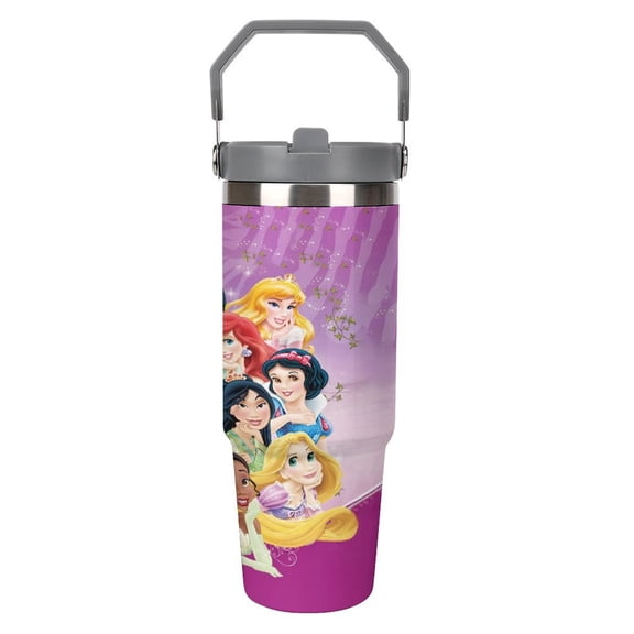 Princes Tumbler with Lid 30Oz Water Cup Vacuum Insulated Water Bottle Reusable Insulated Stainless Steel tumbler for Water Coffee