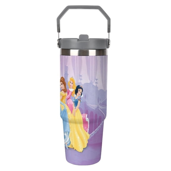 Princes Tumbler with Lid 30Oz Water Cup Vacuum Insulated Water Bottle Reusable Insulated Stainless Steel tumbler for Water Coffee