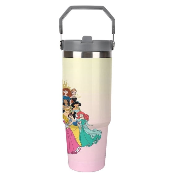 Princes Tumbler with Lid 30Oz Water Cup Vacuum Insulated Water Bottle Reusable Insulated Stainless Steel tumbler for Water Coffee