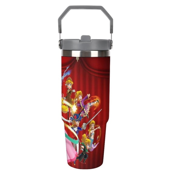 Princes Tumbler with Lid 30Oz Water Cup Vacuum Insulated Water Bottle Reusable Insulated Stainless Steel tumbler for Water Coffee