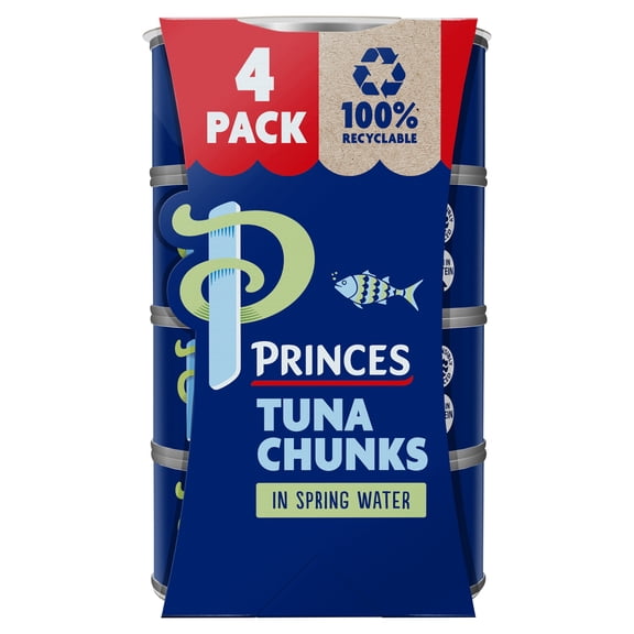 Princes Tuna Chunks In Spring Water 4X145g, Imported from Britain